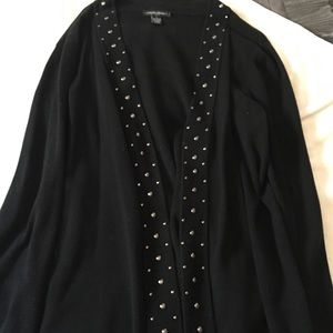 Black studded cardigan